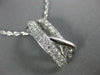 ESTATE LARGE .86CT DIAMOND 18KT WHITE GOLD 3D CLASSIC CRISS CROSS LOVE PENDANT