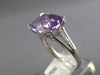 LARGE 4.14CT DIAMOND & AAA AMETHYST 14KT WHITE GOLD BUTTERFLY FILIGREE LOVE RING