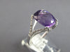 LARGE 4.36CT DIAMOND & AAA AMETHYST 14KT WHITE GOLD 3D CUSHION & ROUND FUN RING