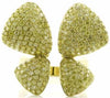 ESTATE EXTRA LARGE 4.34CT FANCY YELLOW DIAMOND 18K YELLOW GOLD 3D BUTTERFLY RING