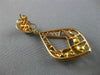 ESTATE LARGE 2.81CT WHITE & FANCY YELLOW DIAMOND 18K ROSE GOLD FILIGREE EARRINGS