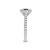.68CT WHITE & PINK DIAMOND 18KT WHITE & ROSE GOLD 3D CUSHION & ROUND SQUARE RING