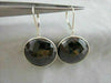 ANTIQUE 55CT CIRCLE HANGING ONYX 14KT WHITE GOLD EARRINGS AMAZING!!!!!!!!!!!!!!!