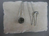 ESTATE DIAMOND 18K WHITE GOLD SQUARE IN CIRCLE PENDANT 11MM F/G VVS CHAIN #11343