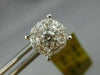 ESTATE LARGE 1.38CT DIAMOND 18K WHITE GOLD FLOWER HEART SHAPE LOVE STUD EARRINGS