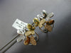 LARGE .37CT DIAMOND 14KT TRI COLOR GOLD MULTI BUTTERFLY CLIP ON HANGING EARRINGS