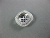 ESTATE LARGE .49CT DIAMOND 18KT WHITE GOLD 3D SQUARE DOUBLE HALO JACKET EARRINGS