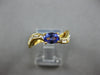 1.0CT DIAMOND & AAA TANZANITE 18K YELLOW GOLD OVAL & EMERALD CUT FUN RING #28032