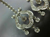 ANTIQUE 1.96CT DIAMOND 14K WHITE GOLD FILIGREE CHANDELIER HANGING EARRINGS #1680