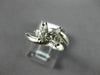 ESTATE .30CT DIAMOND 18KT WHITE GOLD 3D WAVE SEMI MOUNT ENGAGEMENT RING #11637