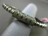 ESTATE 1.20CT DIAMOND 14K WHITE GOLD 3D MULTI ROW SWIRL FLEXIBLE BANGLE BRACELET