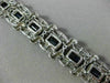 ESTATE EXTRA LARGE 32.53CT DIAMOND & AAA SAPPHIRE 14K WHITE GOLD TENNIS BRACELET