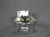 ESTATE .50CT DIAMOND 14K WHITE GOLD 3D 3 STONE SEMI MOUNT ENGAGEMENT RING #22405
