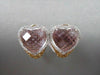ANTIQUE WIDE 25.22CT HUGE 14KT DIAMOND, CITRINE & PINKISH QUARTZ GOLD EARRINGS!!
