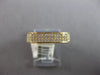 .35CT DIAMOND 14K YELLOW GOLD CLASSIC 3 ROW PAVE SQUARE WEDDING ANNIVERSARY RING