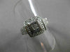 ESTATE WIDE .50CT DIAMOND 14K WHITE GOLD FILIGREE CLUSTER ENGAGEMENT RING #21529