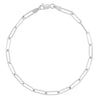 ESTATE 14KT WHITE GOLD 3D CLASSIC OVAL LINK LOVE KNOT FUN BRACELET