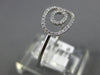 ESTATE .12CT DIAMOND 14KT WHITE GOLD 3D CLASSIC DOUBLE OVAL LOVE KNOT FUN RING