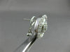 ESTATE LARGE 3.15CT ROUND & BAGUETTE DIAMOND 18KT WHITE GOLD 3D FLOWER EARRINGS