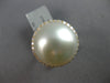 LARGE .44CT DIAMOND & AAA SOUTH SEA PEARL 18KT YELLOW GOLD CLASSIC HALO FUN RING