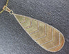 LARGE .60CT DIAMOND 14K YELLOW GOLD 3D MATTE & SHINY ELONGATED FUN PENDANT 27297