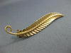 ESTATE 18KT YELLOW GOLD 3D CLASSIC HANDCRAFTED FILIGREE FLORAL LEAF BROOCH PIN
