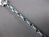ESTATE 4.98CT DIAMOND & AAA SAPPHIRE 14K WHITE GOLD OVAL & ROUND TENNIS BRACELET