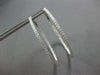 EXTRA LARGE 2.39CT DIAMOND 18KT WHITE GOLD 3D INSIDE OUT HOOP HANGING EARRINGS