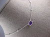 1.01CT DIAMOND & AAA AMETHYST 14KT WHITE GOLD CUSHION & ROUND FILIGREE NECKLACE