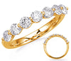 1.05CT DIAMOND 14KT YELLOW GOLD 3D 7 STONE SHARED PRONG WEDDING ANNIVERSARY RING
