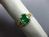 LARGE 1.40CT DIAMOND & AAA EMERALD 14KT YELLOW GOLD 3D OVAL HALO ENGAGEMENT RING
