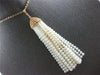 EXTRA LARGE & LONG .51CT DIAMOND & AAA SOUTH SEA PEARL 18KT ROSE GOLD NECKLACE