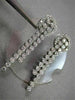 ANTIQUE 2.20CT ROUND DIAMOND 14KT W GOLD DROP HANGING EARRINGS ONE OF A KIND!!!!