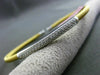 ESTATE .24CT DIAMOND 14KT TWO TONE GOLD 3D CLASSIC MESH FLEXIBLE BANGLE BRACELET