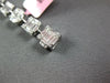 ESTATE 2.98CT DIAMOND 18KT WHITE GOLD ROUND & SQUARE BY THE YARD TENNIS BRACELET