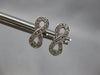 ESTATE .18CT DIAMOND 14KT WHITE GOLD 3D INFINITY FUN STUD EARRINGS
