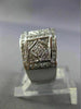 ESTATE WIDE 1CT DIAMOND 14KT WHITE GOLD 3D FILIGREE MILGRAIN WEDDING RING #25525