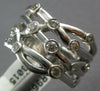 ESTATE LARGE .43CT DIAMOND 14KT WHITE GOLD 3D ETOILE CRISS CROSS FUN RING