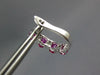 2.05CT DIAMOND & AAA RUBY 14KT WHITE GOLD OVAL & ROUND 4 STONE HANGING EARRINGS