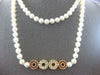ESTATE LARGE 9.8CT DIAMOND & AAA RUBY & SOUTH SEA PEARL 14K YELLOW GOLD NECKLACE