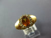 ESTATE 1.04CT DIAMOND & AAA CITRINE 14K YELLOW GOLD OVAL CLASSIC FRIENDSHIP RING