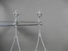 ANTIQUE LARGE .86CT DIAMOND 14K WHITE GOLD 3D FILIGREE MILGRAIN HANGING EARRINGS