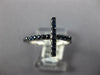 ESTATE .39CT AAA SAPPHIRE 18KT WHITE GOLD 3D CLASSIC 3D CROSS RING