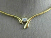 ESTATE .40CT DIAMOND 14KT GOLD 3D SOLITAIRE FANCY LOVE EMBRACE NECKLACE #14981