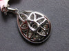 LARGE .77CT DIAMOND 14KT WHITE GOLD ROUND CLUSTER TEAR DROP FUN FLOATING PENDANT