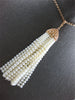 EXTRA LARGE & LONG .51CT DIAMOND & AAA SOUTH SEA PEARL 18KT ROSE GOLD NECKLACE