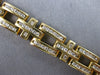 LARGE 4.0CT DIAMOND 14K YELLOW GOLD 3D CHANNEL SQUARE MULTI LINK TENNIS BRACELET