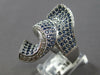 ESTATE EXTRA LARGE 3.07CT DIAMOND & AAA SAPPHIRE 18KT WHITE GOLD LOVE KNOT RING
