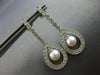 .45CT DIAMOND & AAA SOUTH SEA PEARL 14KT WHITE GOLD TEAR DROP HANGING EARRINGS