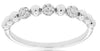 ESTATE .09CT DIAMOND 14KT WHITE GOLD 3D CLASSIC MULTI BEAD FUN RING